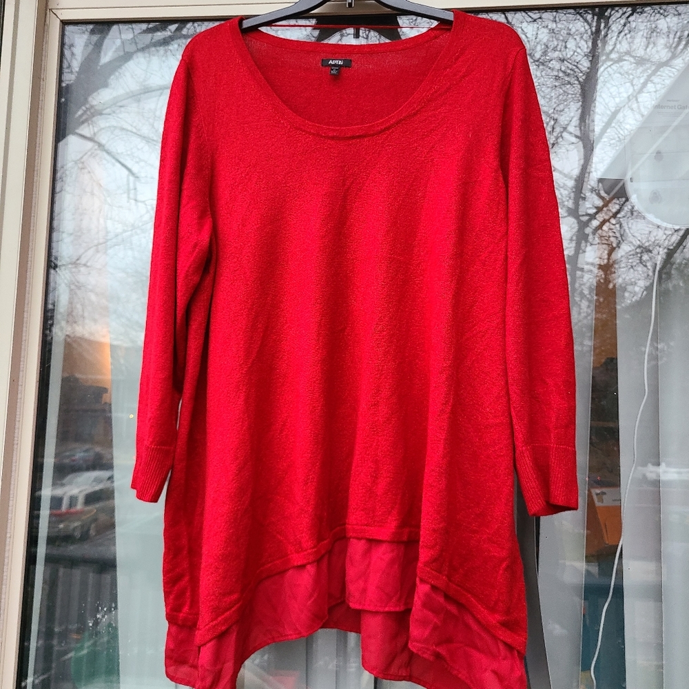 Apt 9 Red Sparkly Sweater
